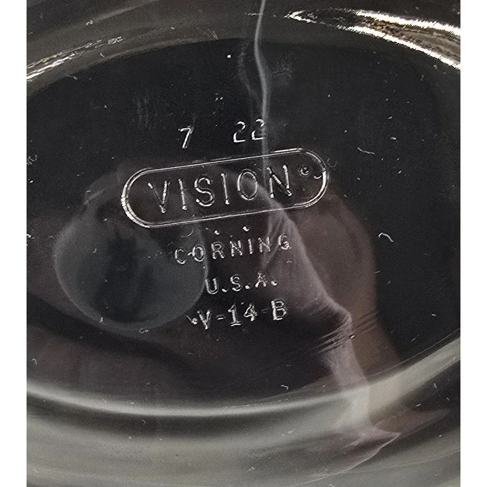 Vtg Pyrex Visions Casserette V-14-B Corning Casserole & Lid P-14-C USA Amber 80s